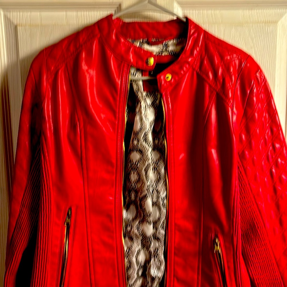 B&B real leather jacket red it’s gorgeous